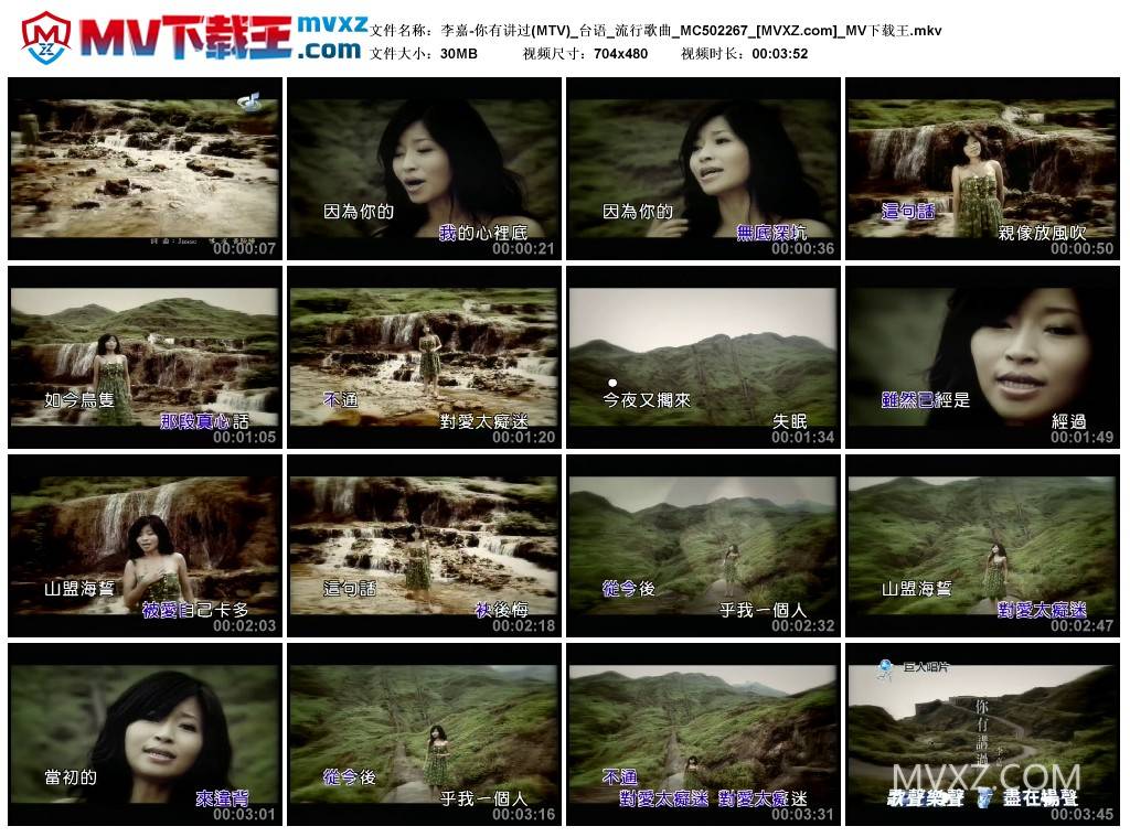 李嘉-你有讲过(MTV)_台语_流行歌曲_MC502267